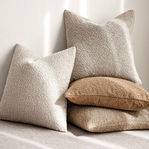 Foindtower durable machine-washable bouclé fabric keeps looks fresh for busy spaces