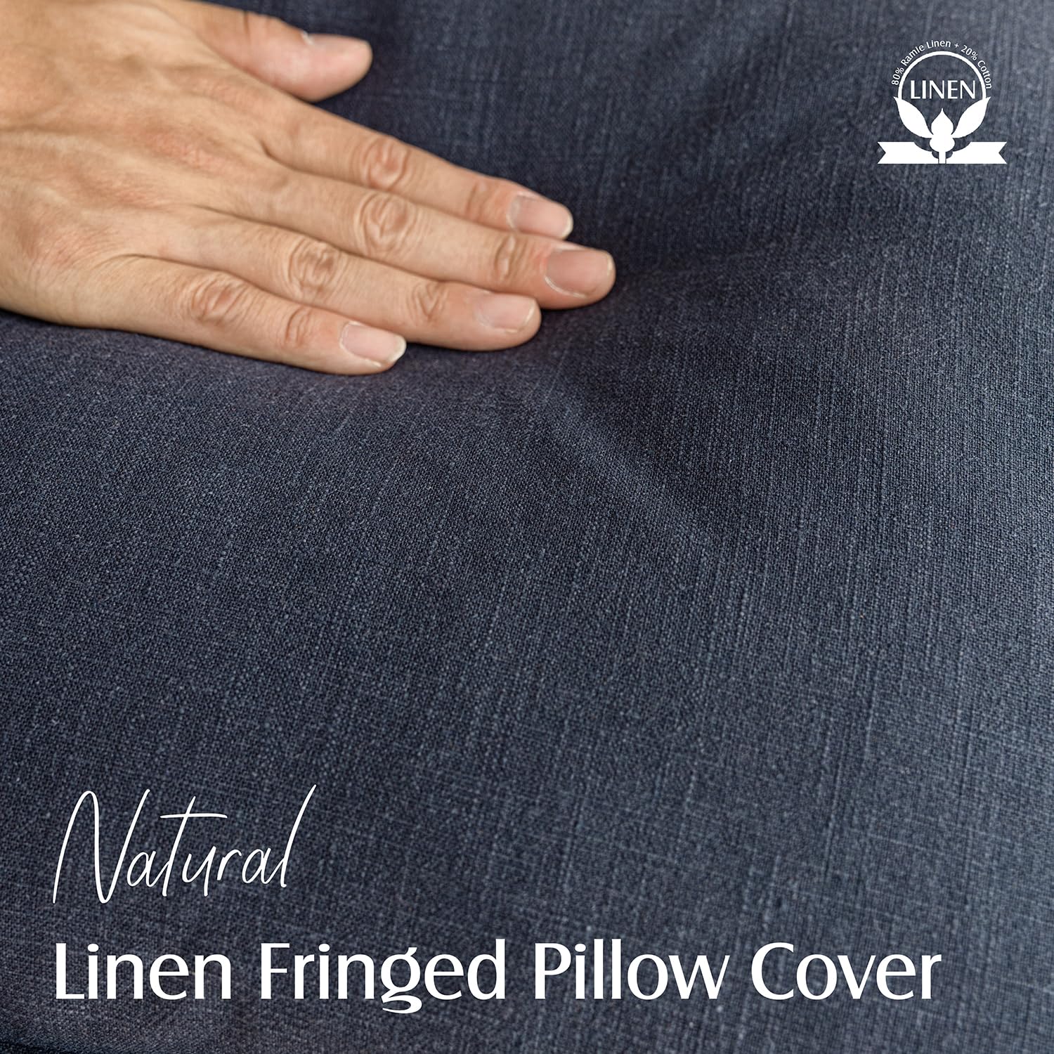 Foindtower natural ramie cotton fabric close-up highlights soft, breathable texture for year-round comfort.
