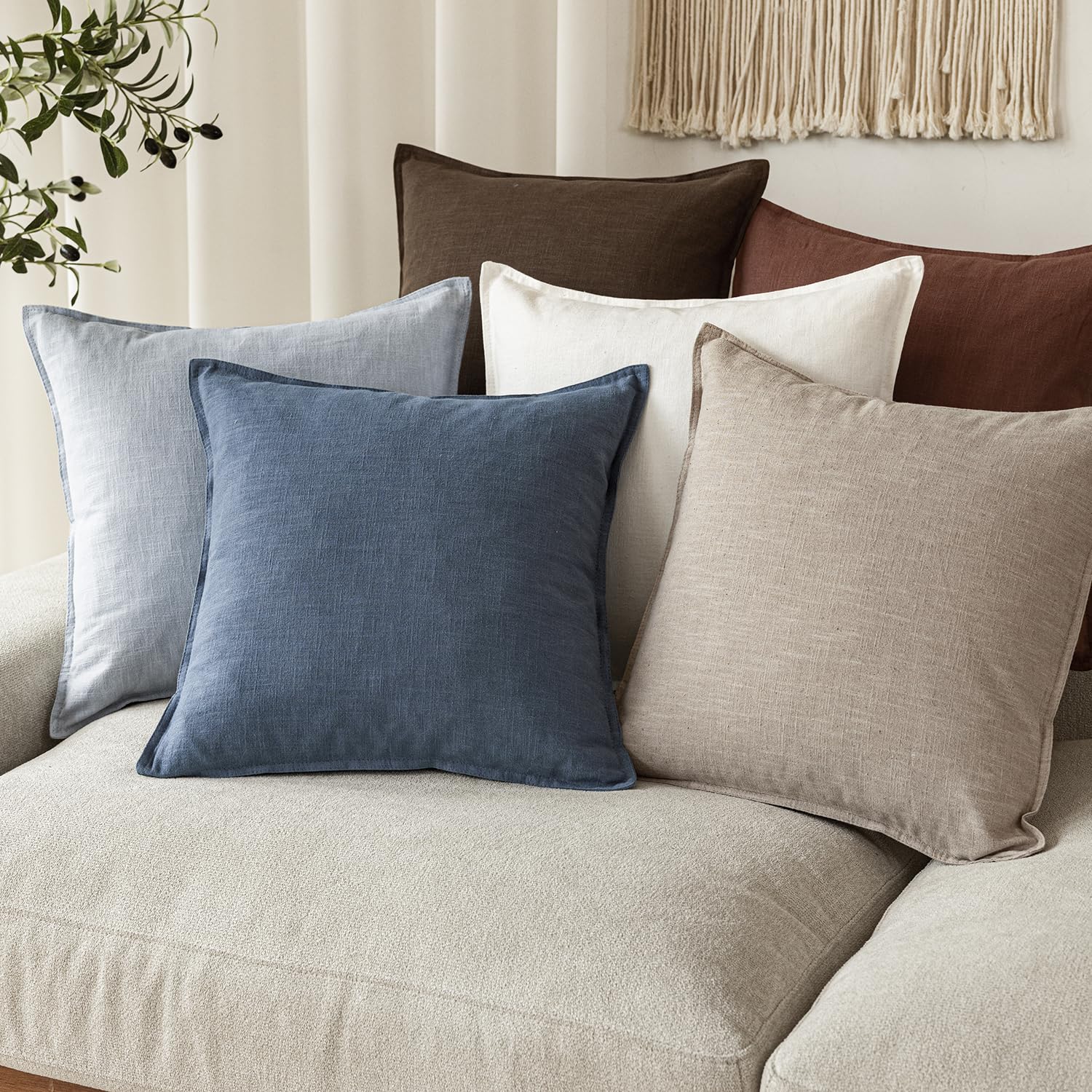 Foindtower pack of 2 pillow covers offers quick styling updates.