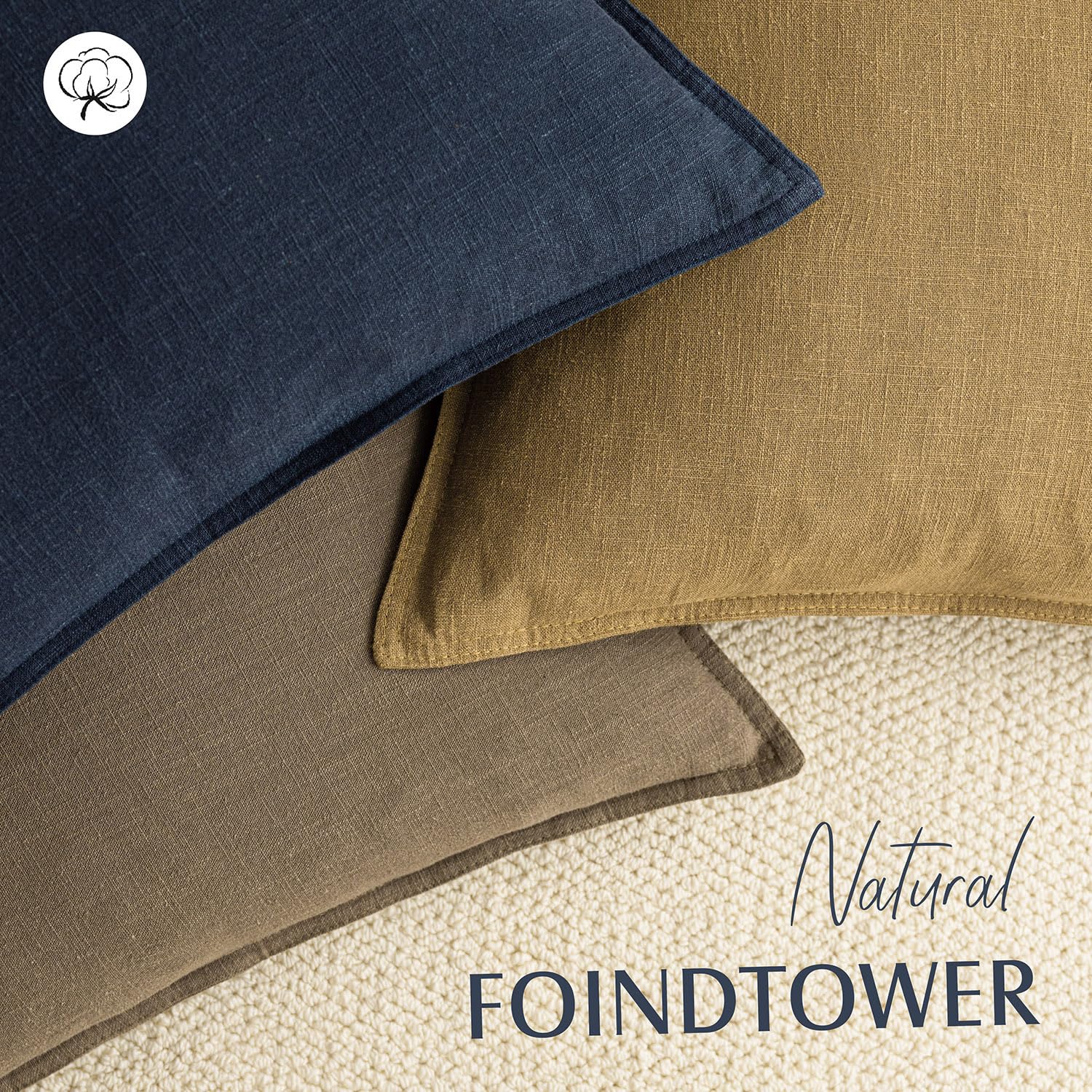 Foindtower two-pack pillow covers ready to refresh your sofa.