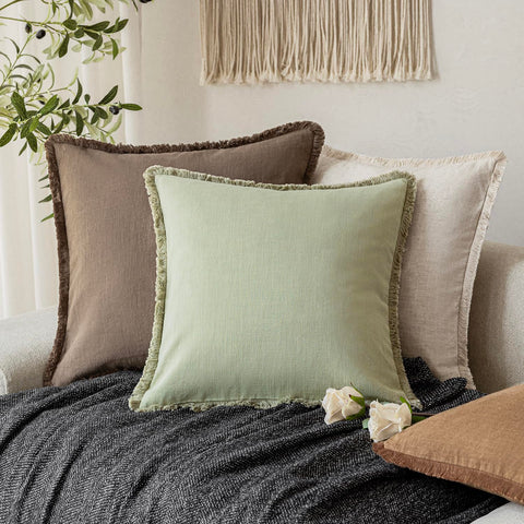 Foindtower two-pack pillow covers elevate sofa or bed with soft texture.