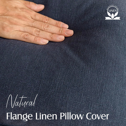 Foindtower ramie-cotton fabric pillow cover offers soft, breathable texture