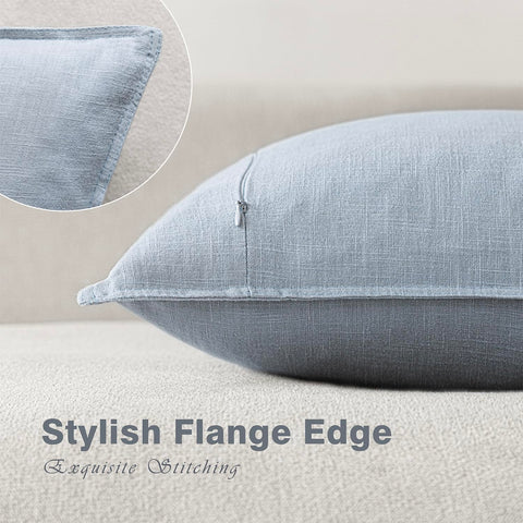 Foindtower ramie cotton pillow cover soft, breathable fabric