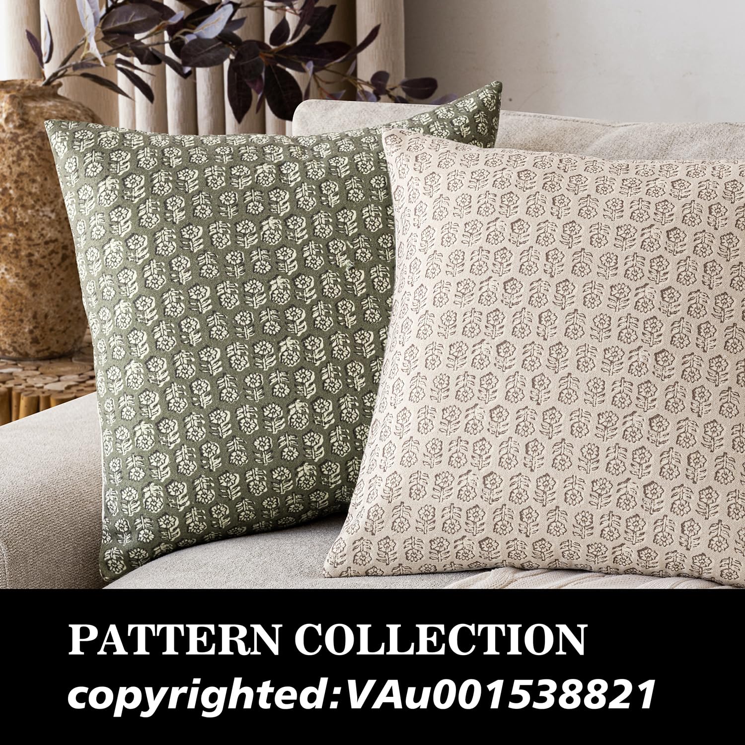 Foindtower decorative cushion cover with durable stitched edges.
