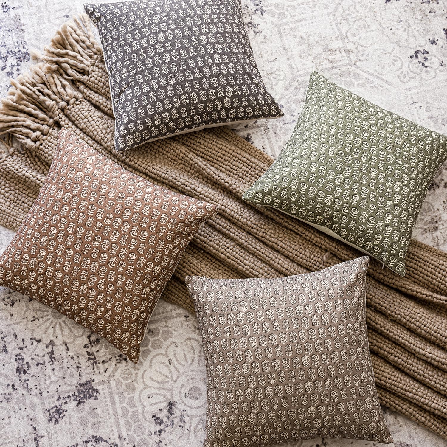 Foindtower set of 2 pillow covers makes quick room refreshes across spaces.