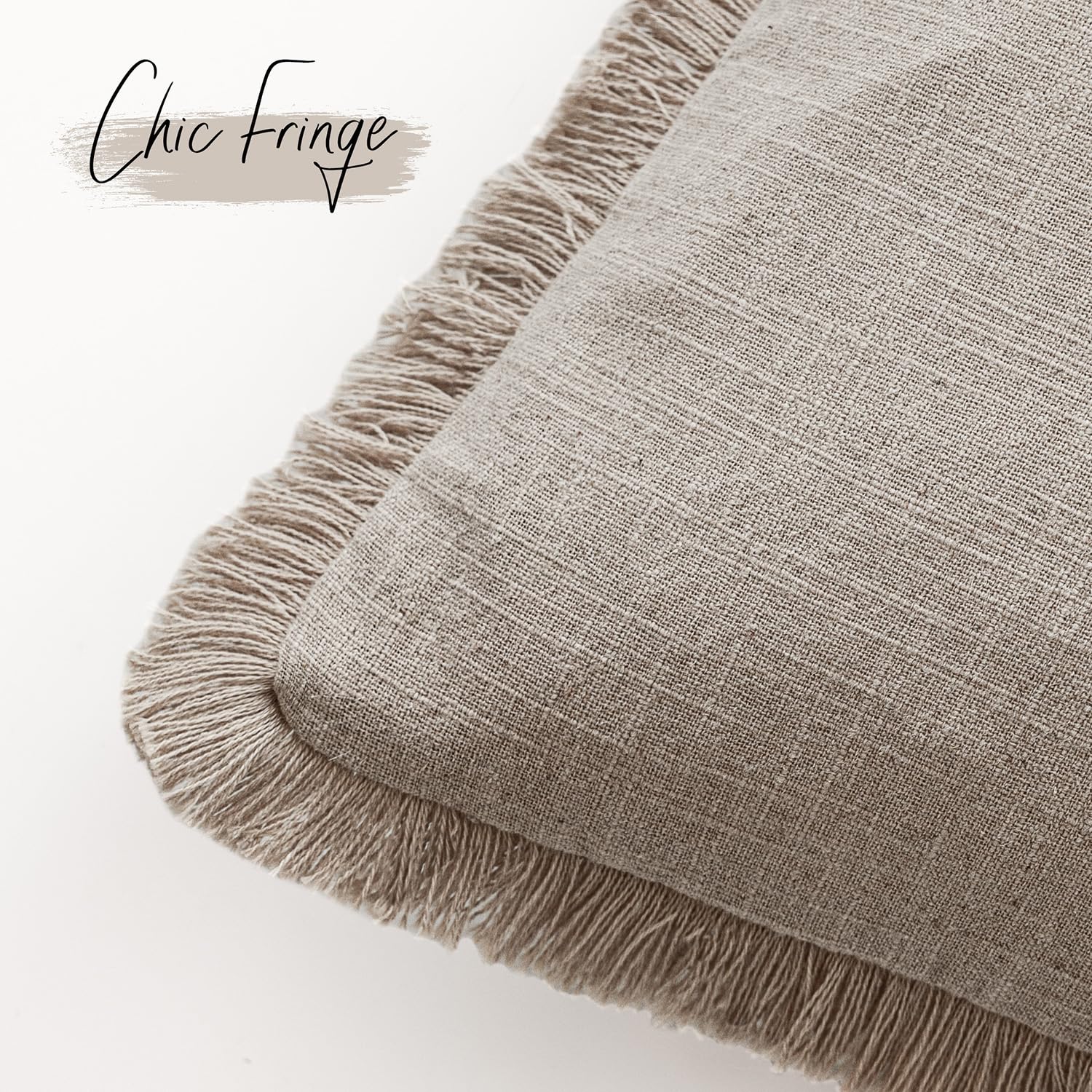 Foindtower soft linen pillow cover, cozy and breathable for year-round use.