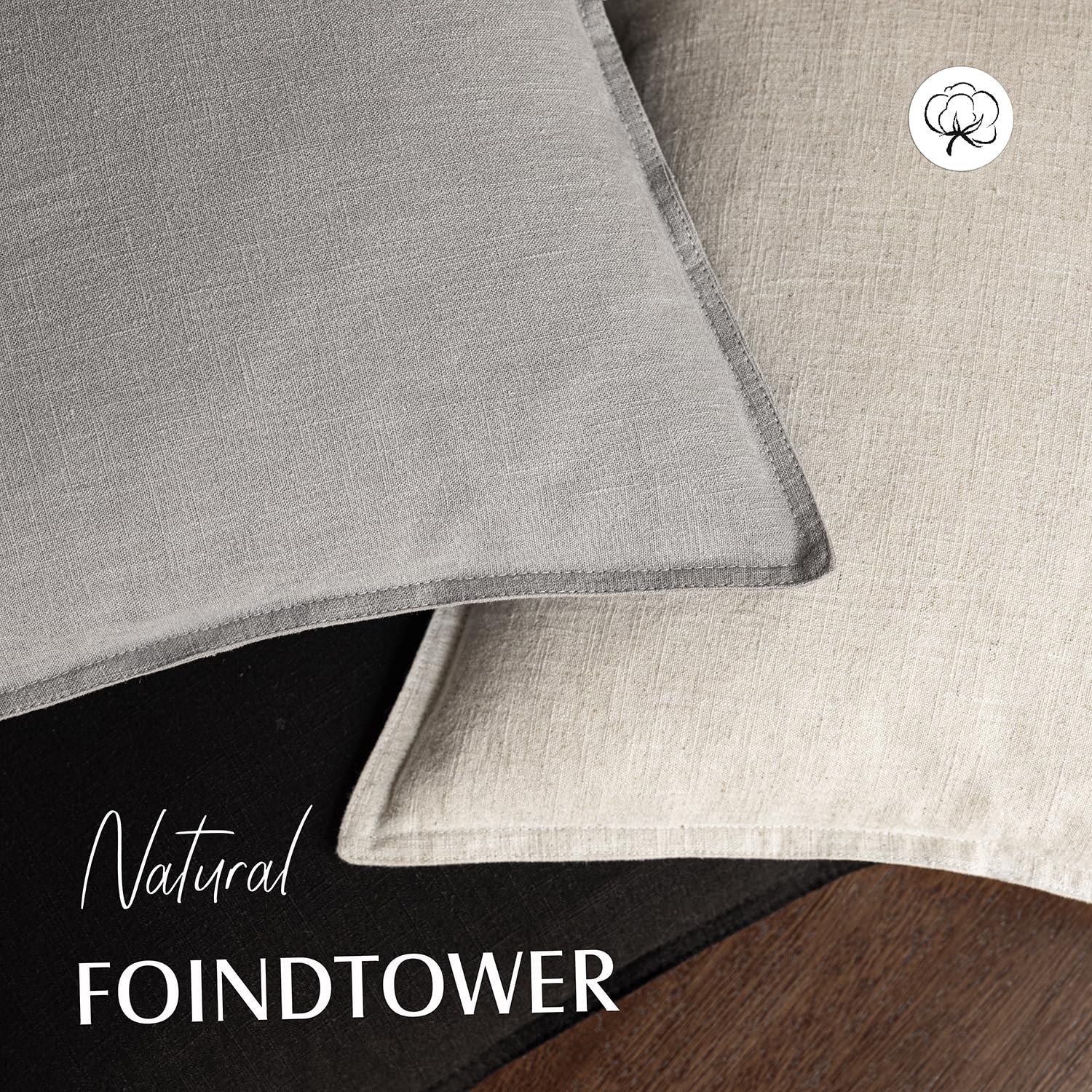 Foindtower solid pillow cover 20x20 chic accent for couches and beds