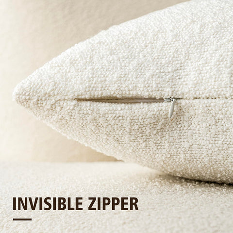 Foindtower textured bouclé cream cover enhances cozy sofa and chair styling.