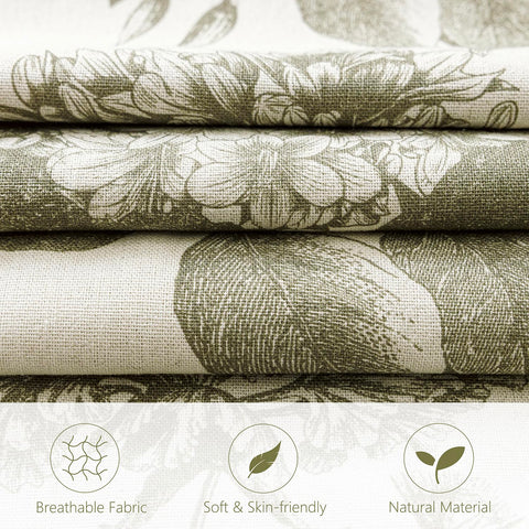 Foindtower vintage floral design close-up pillow cover shows delicate print details.