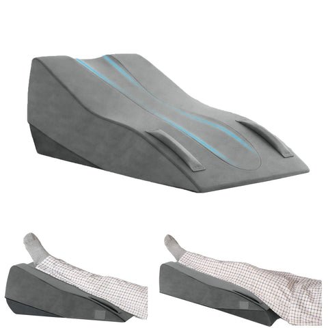 FOITLE leg elevation pillow top view highlighting adjustable height for comfort.