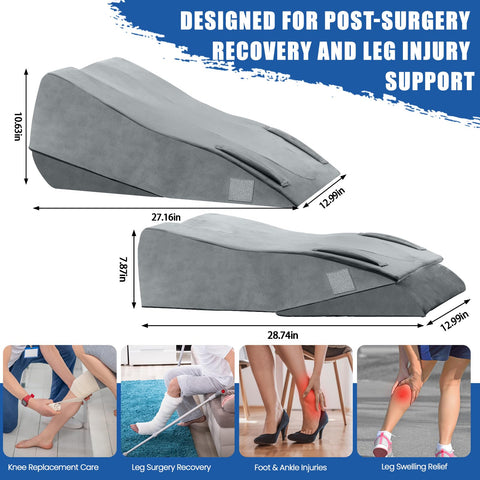 FOITLE leg elevation pillow with soft upper layer and firm base for comfortable elevation.