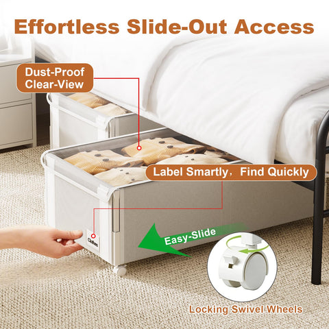 Fokyfok 360-degree swivel lockable casters enable smooth sliding