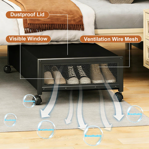 Fokyfok multi-use under-bed storage for blankets and bulky items.