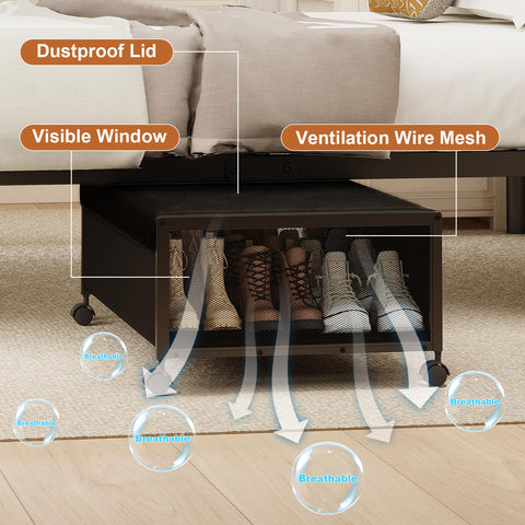 Fokyfok under-bed storage spans 31 inches for long items