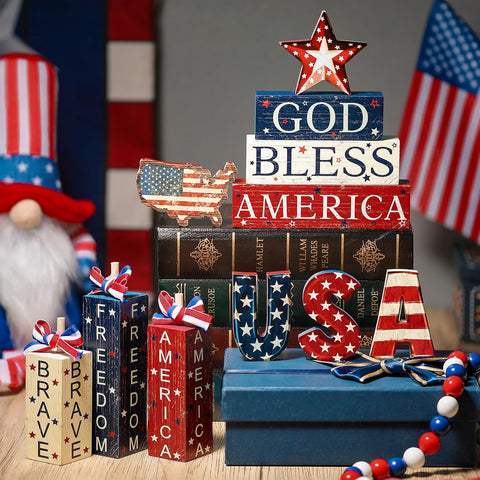FoldTier patriotic tray decor enhances living spaces with seasonal charm.