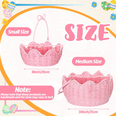 FoldTier pink Easter basket small open for compact storage and decor.