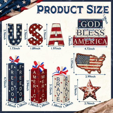 FoldTier USA wooden ornaments offer classic Americana charm for celebrations.