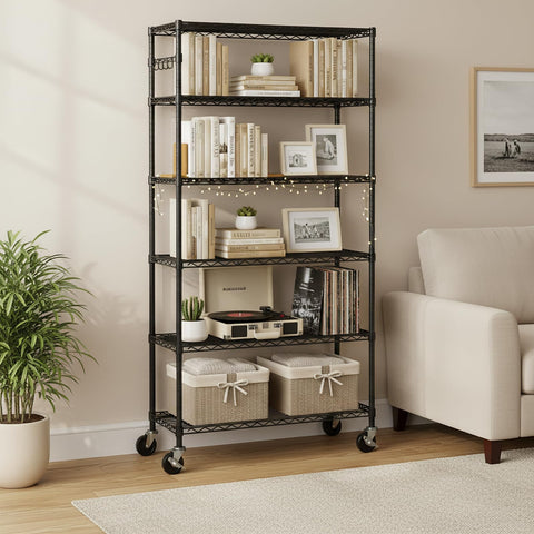 3-inch casters roll smoothly for easy cleaning and reorganization.
