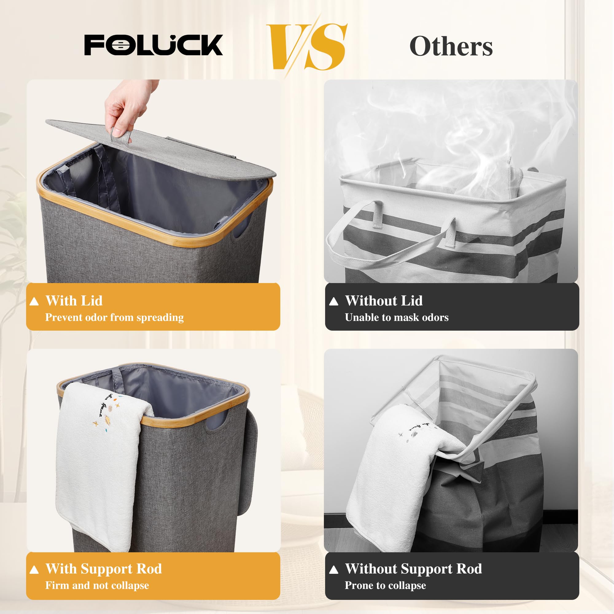 Foluck 100L capacity handles full loads of clothes and towels.