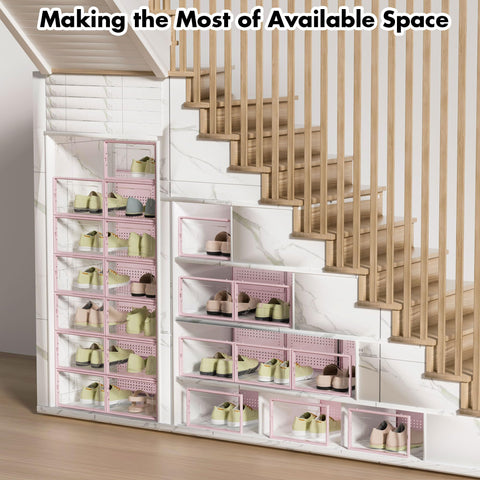 Foluck durable boxes protect shoes and reduce dust buildup.