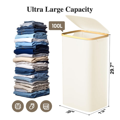 Foluck removable inner bag with steel rings for easy loading