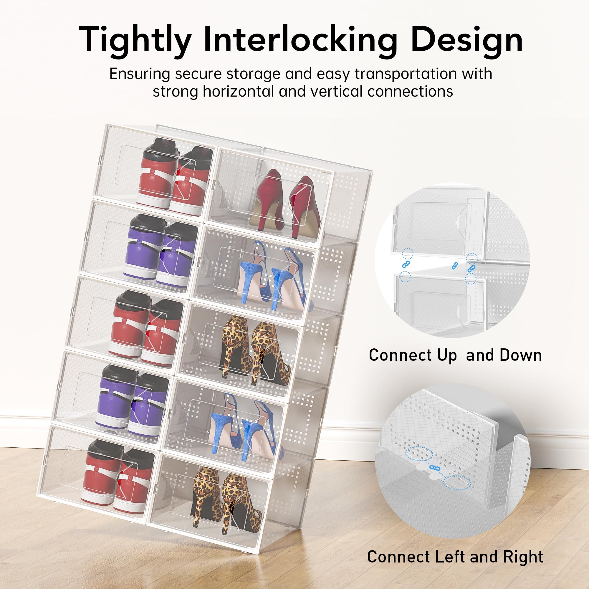 Foluck X-Large front-door ventilation shoe box maintains air flow and reduces odors.