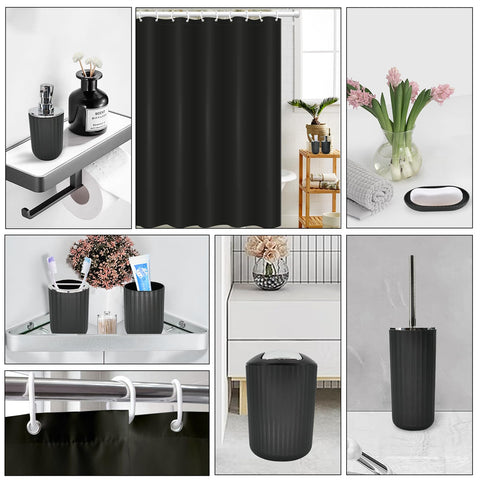 Fooguila soap dispenser in black set, leak‑proof pump for easy use