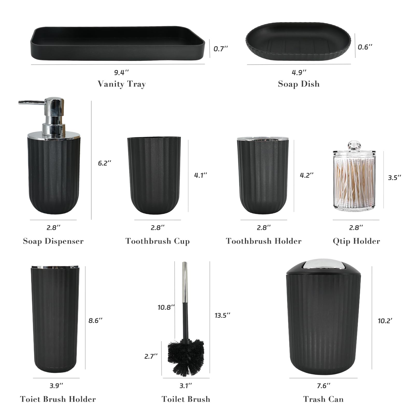 Fooguila toilet brush with holder, discreet storage and hygienic setup
