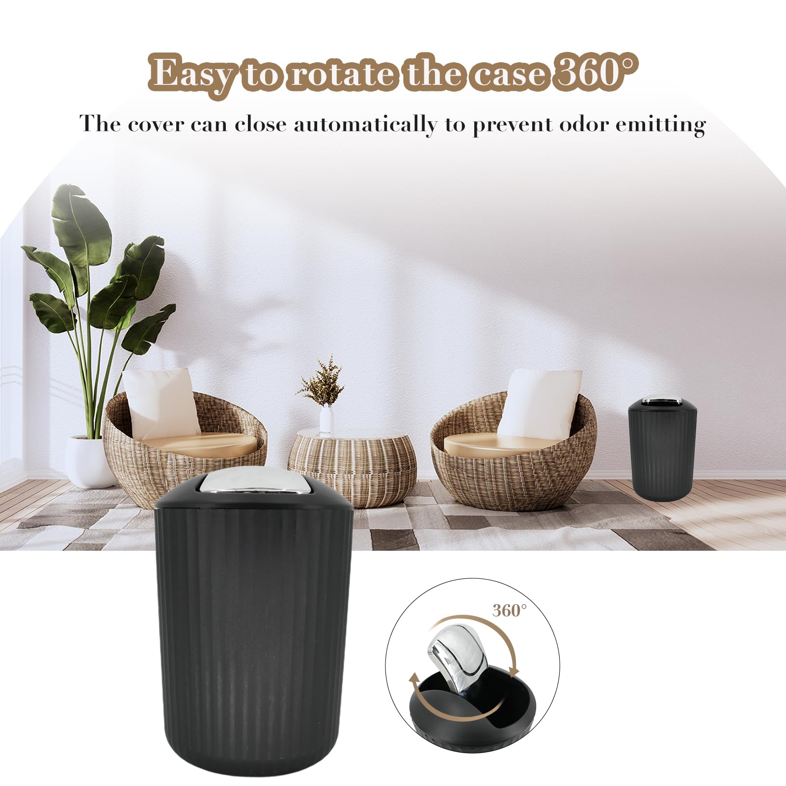 Fooguila toothbrush cup in black, stable daily use