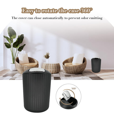 Fooguila toothbrush cup in black, stable daily use