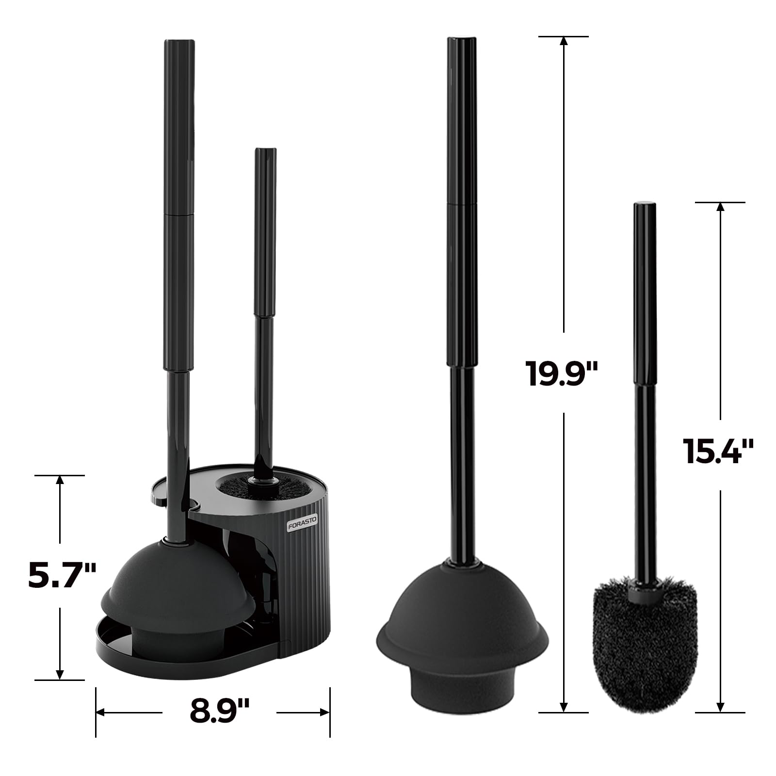 FORASTO 2in1 set shown in a tidy setup for space-saving storage.