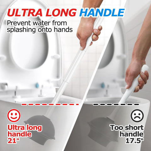 FORASTO toilet brush with thick bristles for deep cleaning