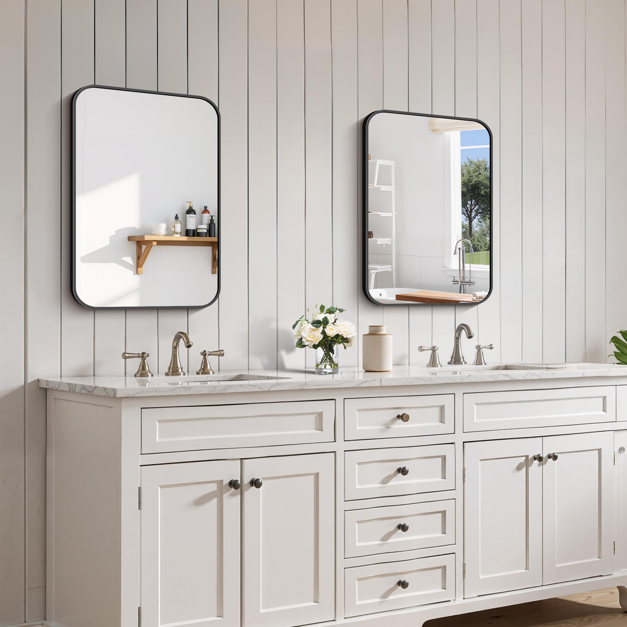 FORBATH aluminum frame emphasizes durable rust proof construction in humid spaces