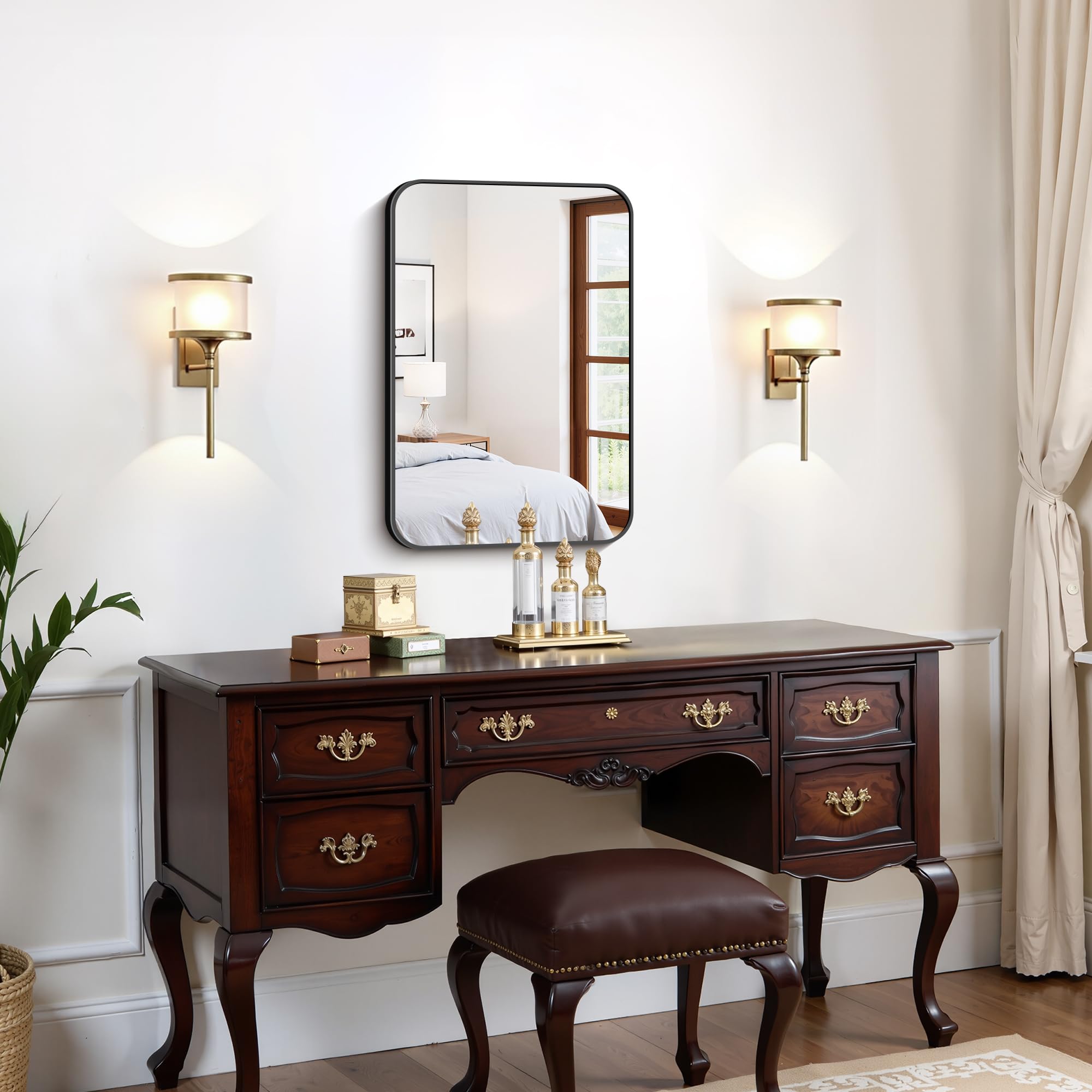 FORBATH rust-proof aluminum frame suits humid bathrooms and long lasting beauty