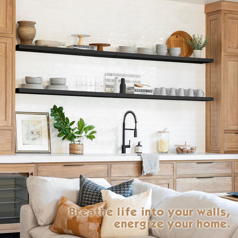 Forbena 36-inch black floating shelf hardware included for quick setup