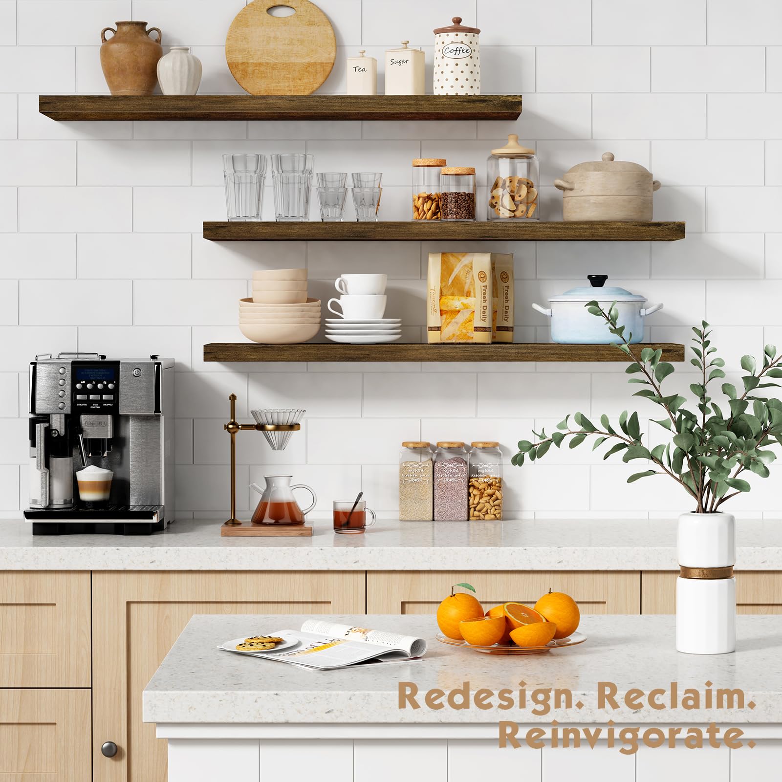 Forbena 72 inch long configuration creates an extended display line