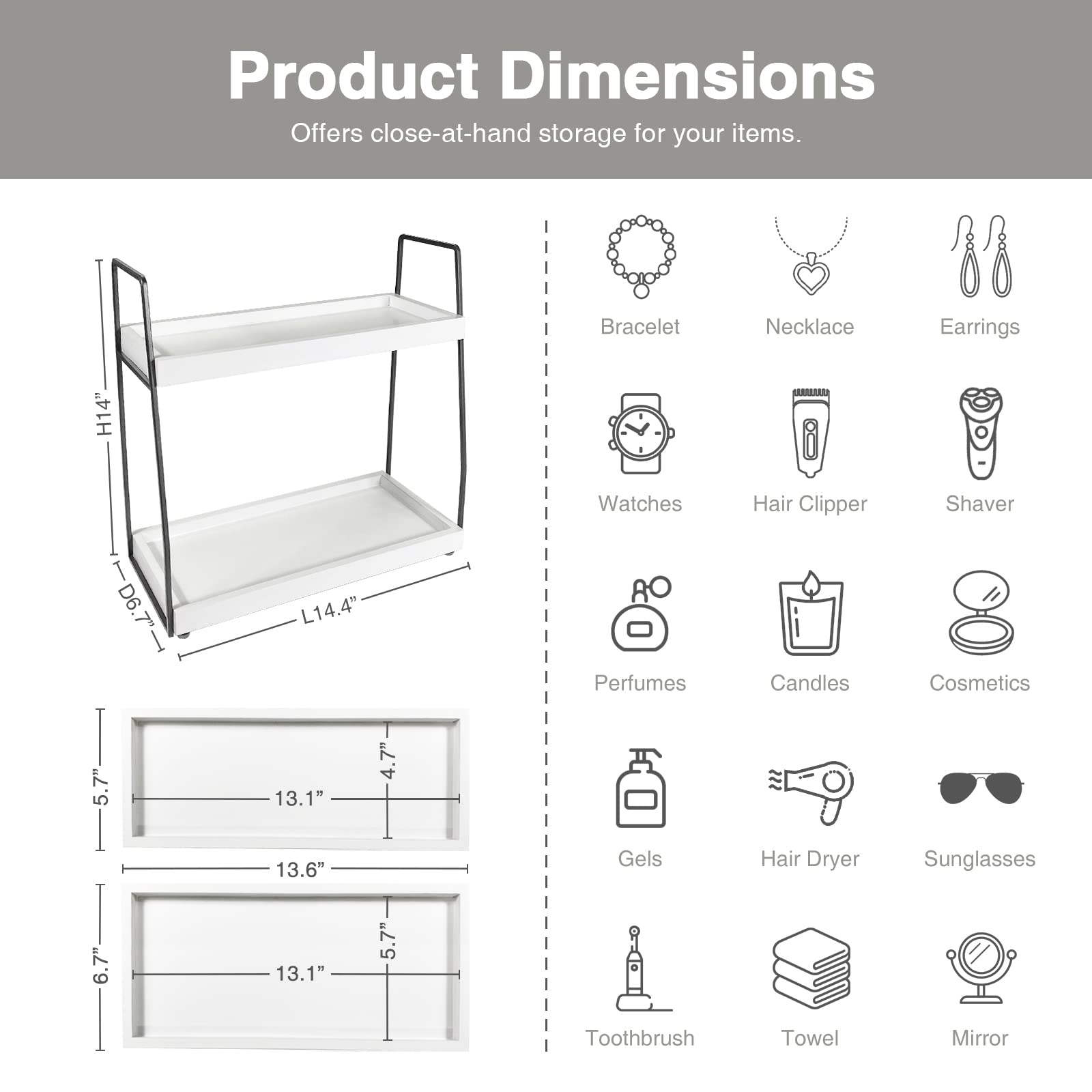 Forbena coffee bar counter organizer in kitchen setup for easy access.