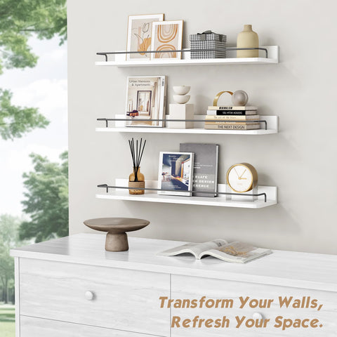 Forbena bedroom shelves keep daily essentials within reach.
