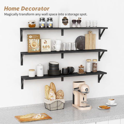 Forbena floating shelves installation is simple with hardware included
