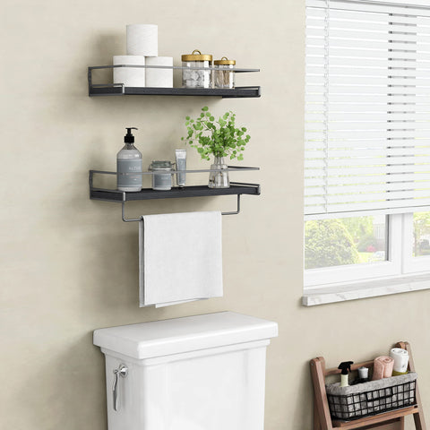 Forbena floating wood shelves add rustic-modern charm to any room.