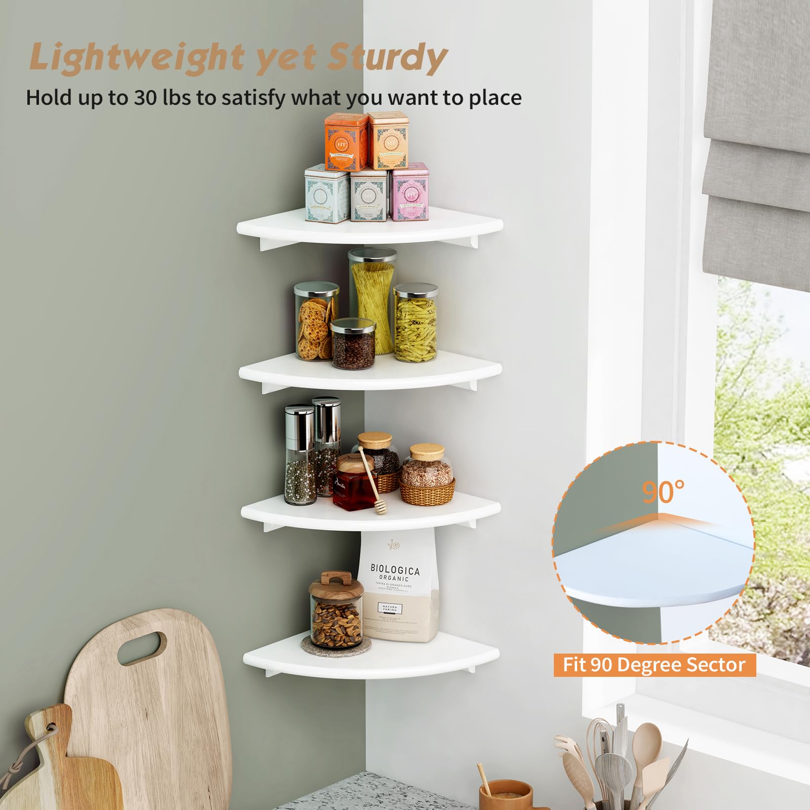 Forbena gift-ready corner shelves boxed, ready for gifting.
