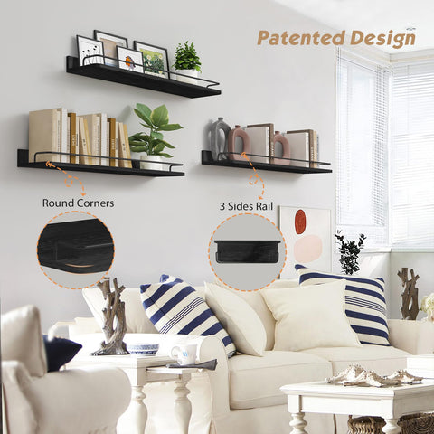 Forbena guard rail shelves feature durable design that keeps items from slipping.