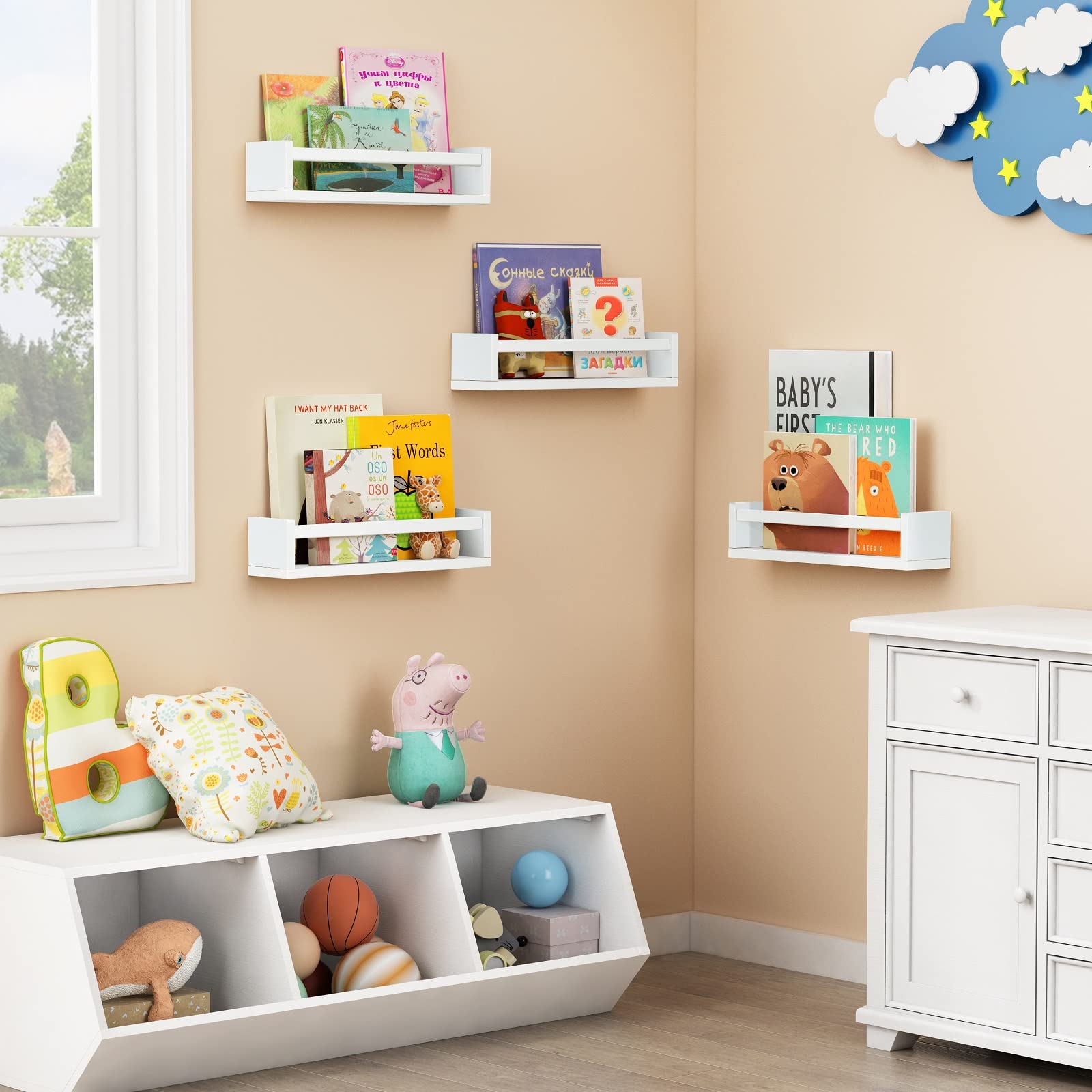 Forbena easy-install wall shelves simplify mounting and quick room organization.