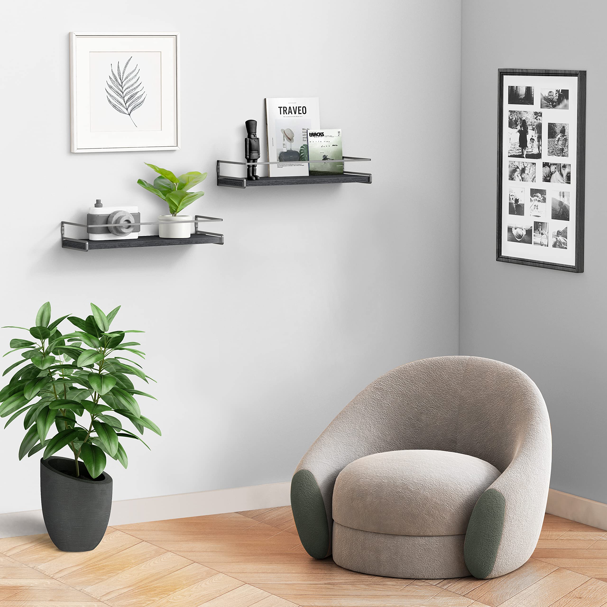 Forbena kitchen wall organizer frees counter space and enhances style.