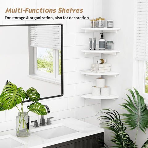 Forbena Paulownia wood floating shelves offering light yet sturdy storage.