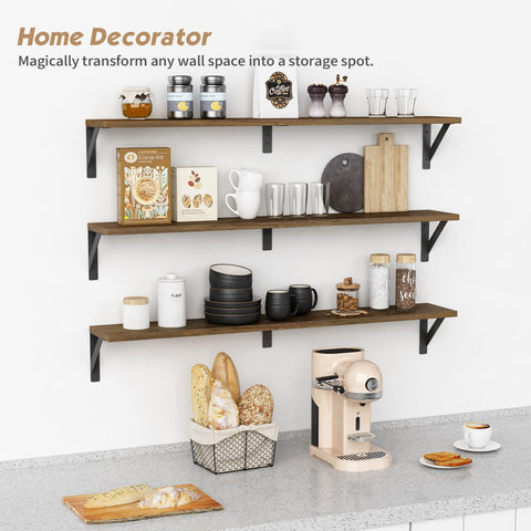 Forbena triangle bracket design enables two display orientations for decor