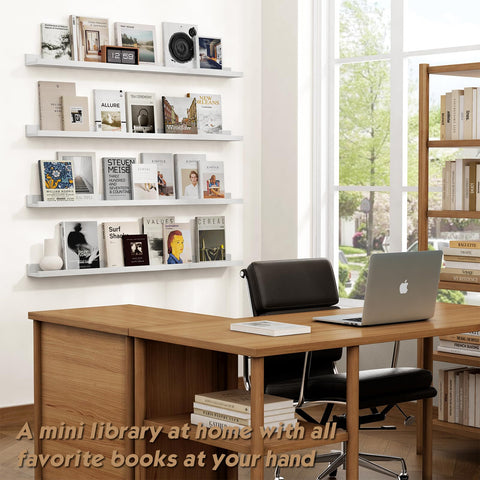 Forbena wall shelves display frames keeping surfaces tidy