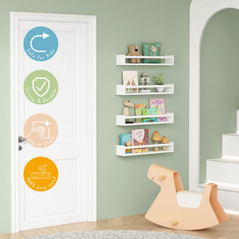 Forbena four-shelf set used upside down creates playful display ideas.