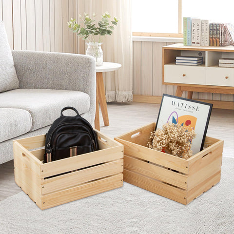 FORBRADS pine wood crate dimensions 17x13x8 view for accurate space planning