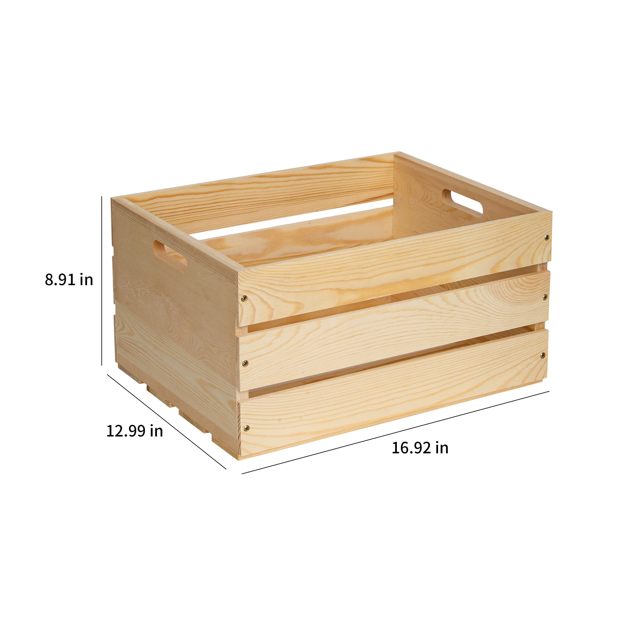 FORBRADS pine wood crate sturdy structure demonstrates screw-and-rivet construction for lasting use